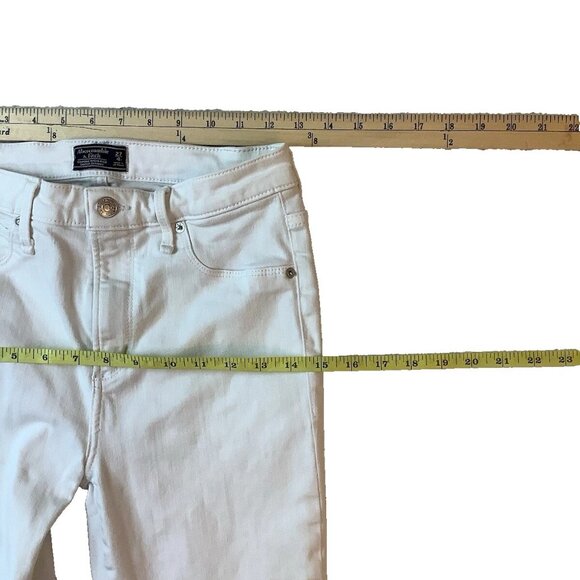 Abercrombie & Fitch Jeans Size 4 R Womens White Simone High Rise Super Skinny - Picture 8 of 10